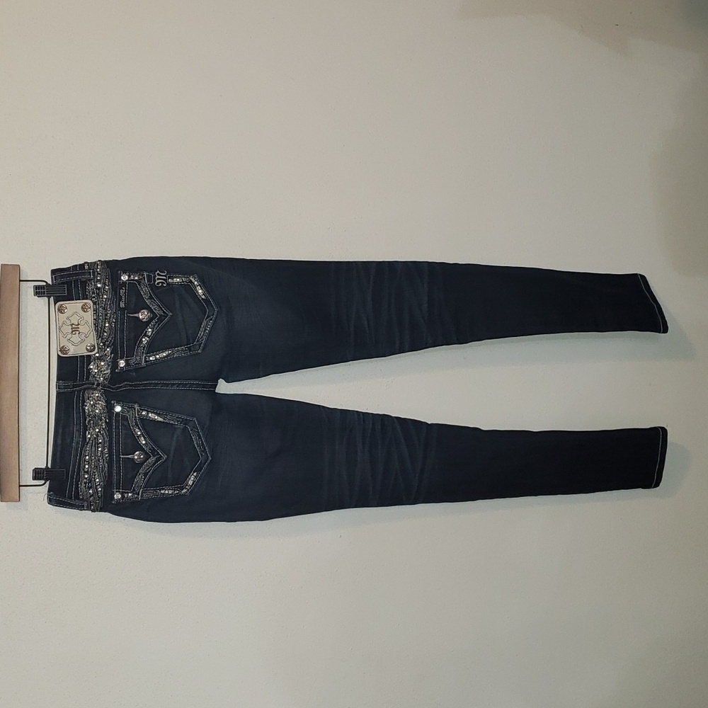 Miss Me Jeans Women Size 26 Blue Signature Skinny - Picture 4 of 8